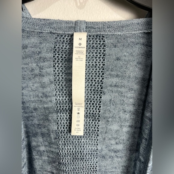 Lululemon Calm and Collected Wrap Heathered Sailboat Blue Size Medium - Picture 7 of 8